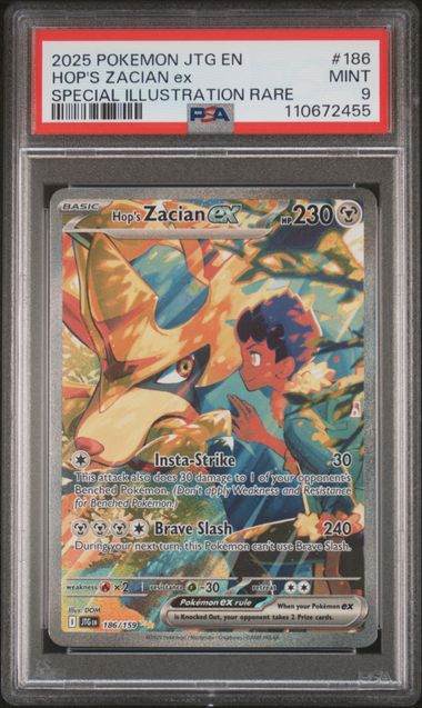 2025 POKEMON JTG EN-JOURNEY TOGETHER #186 HOP'S ZACIAN EX SPECIAL ILLUSTRATION RARE